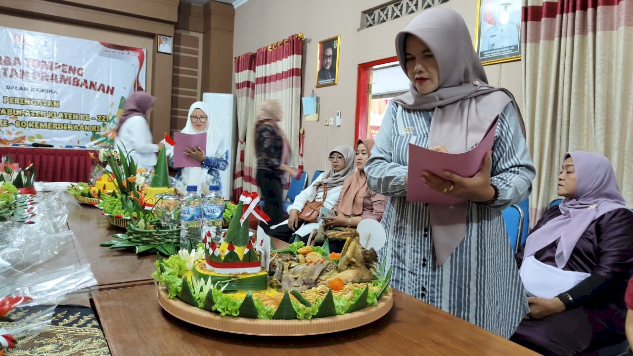 Meriahkan peringatan HUT RI 80 Kecamatan Prambanan gelar lomba tumpeng