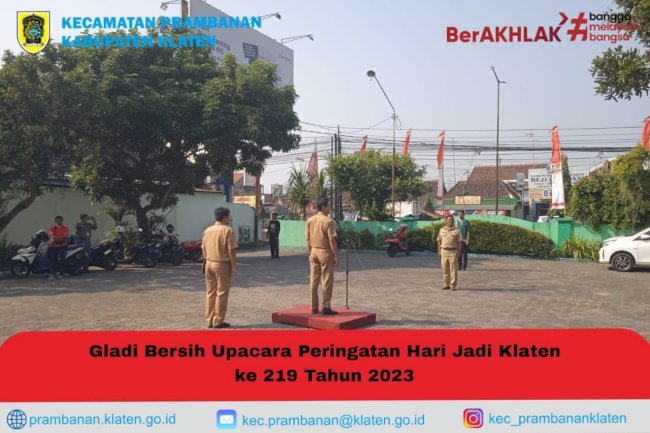 Gladen tata upacara pengetan hadeging kabupaten klaten ingkang kaping 219