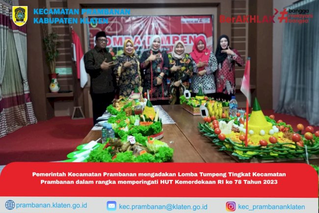 SAMBUT HUT RI KE 78 KECAMATAN PRAMBANAN GELAR LOMBA TUMPENG DAN MALAM TIRAKATAN
