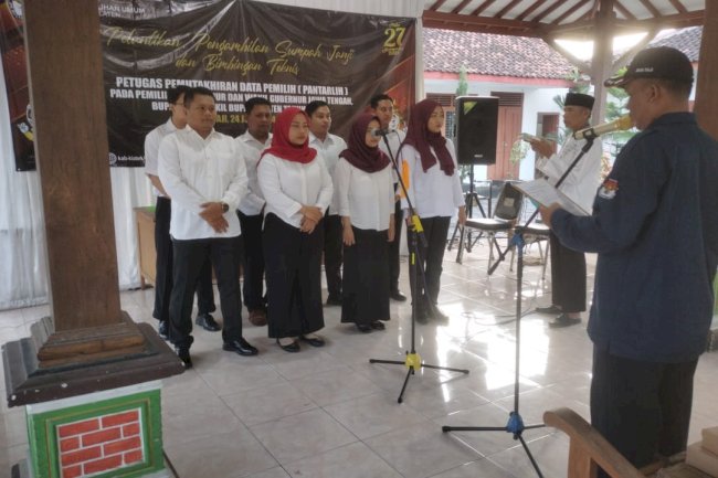 PELANTIKAN PANTARLIH DESA SE KECAMATAN PRAMBANAN USAI DI GELAR