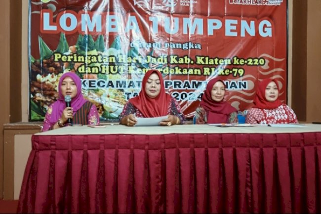 Menyambut HUT RI Kecamatan Prambanan gelar lomba tumpeng dan malam tirakatan