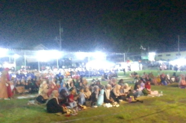 Camat Prambanan Hadiri Pengajian Halal BI Halal di Lapangan Desa Joho