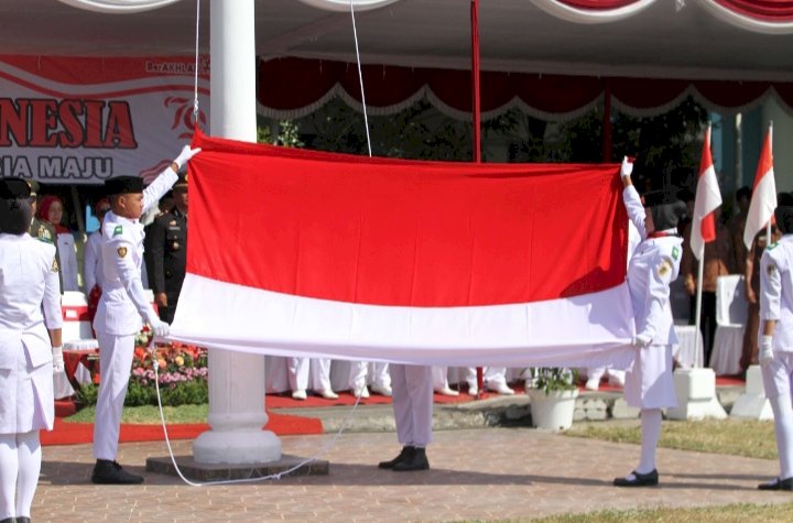 Upacara HUT RI ke 79  ke 79 tingkat Kecamatan Prambanan usai di gelar