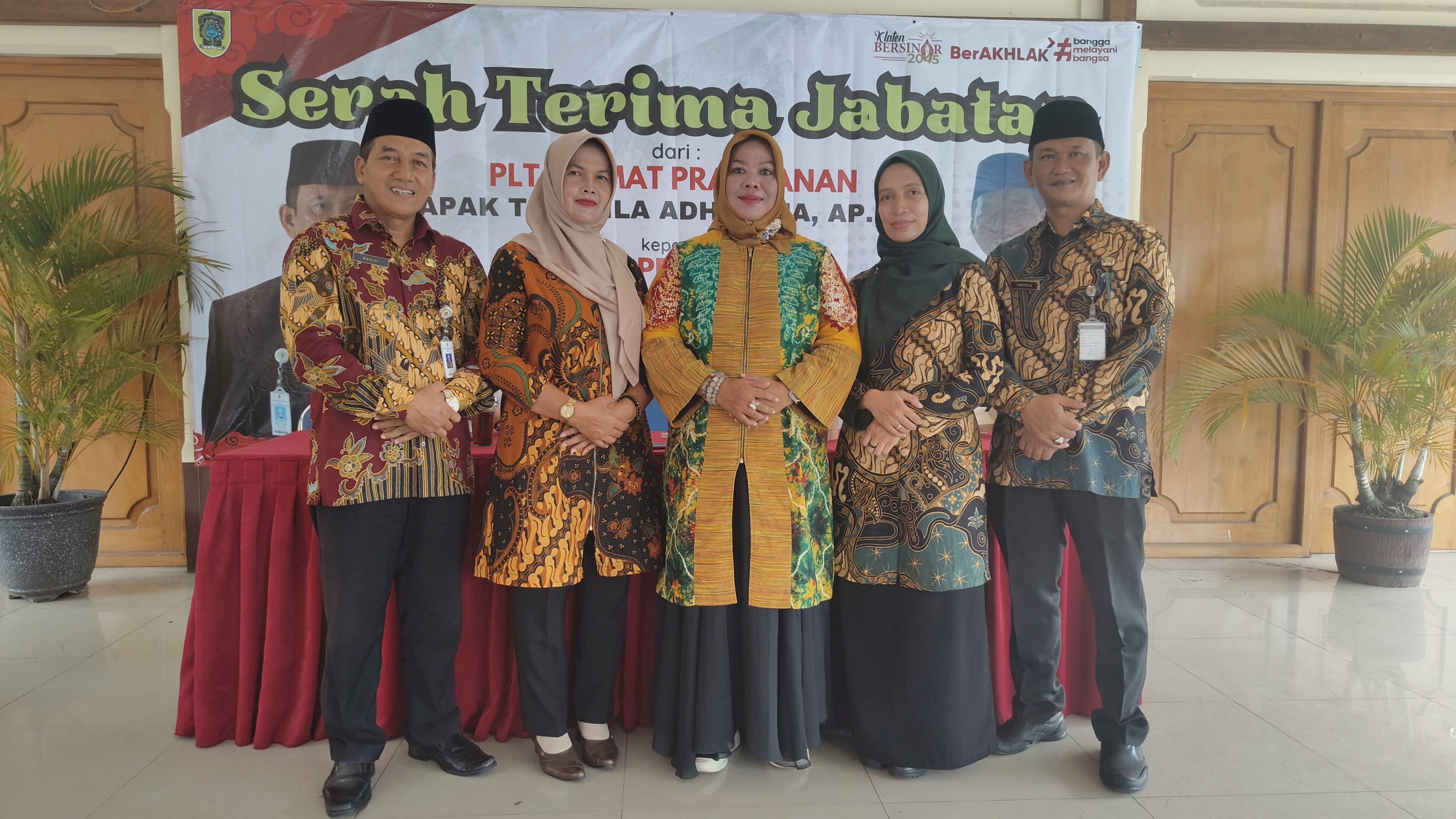 Serah Terima Jabatan Camat Prambanan Kabupaten Klaten